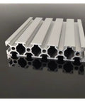 Badass 20100 Aluminum Extrusion With Hella Clean Cable Routing Slot For CNC And 3D Printer Rigs T Slot Wire Channel profile, 20x100mm section.
