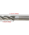 Rannb roughing end mill bit, side view, 5/8 in cutting diameter, 5/8 in shank, 4-flute HSS