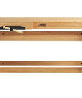 Heavy Duty Wooden Workbench With Front Vise And Clamping Platform Rock Solid Workshop Station Built Different For Tough Carpentry Tasks And Pro Woodworkers, front view showing the design and vise.