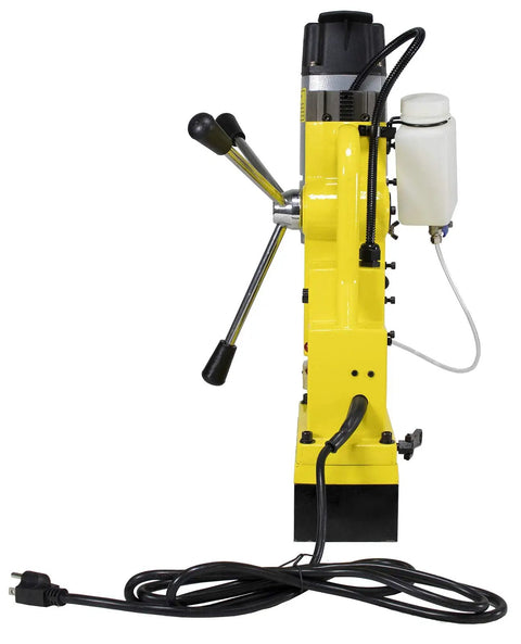 Heavy Duty Magnetic Drill Press With 1-3/4 Inch Boring Capacity And 2700 Pound Rock Solid Grip Featuring Variable Speed Control and side view
