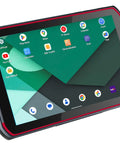 Badass Rugged Android Tablet With Integrated Honeywell N6703 Scanner Featuring Solid 8 Inch Display, showing vibrant interface and design.