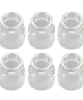 Set of six clear alumina nozzles from the Pro Grade TIG Welding Torch Kit With Alumina Nozzle Collets And Stubby Gas Lens Fittings