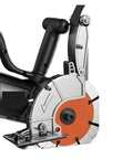 Pro Grade Cordless Circular Saw With Brushless Motor For Dust Free Concrete Wall Slotting And Heavy Duty Stone Grooving Cuts Hardcore Smooth As Butter No Sweat On Any Job Site close-up of handle and blade detail