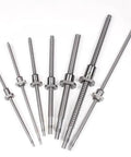 Various sizes of Pro Grade Ball Screw Assembly For CNC Machines With 1605 Roller Ballscrew And Double Nut 800mm Length