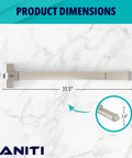 Stainless Steel Emergency Exit Push Bar For Commercial Doors No Nonsense, Panic Exit Device dimensions on marble background