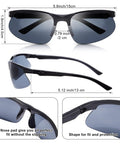 36 Pcs Dope Scratch Resistant Safety Glasses Set With Polycarbonate Lenses Protective Goggles Eyewear For Work And DIY Projects Your Go To Eye Protection In Black And White, showcasing side and top view with measurements.