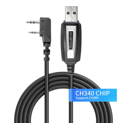 USB programming cable for UV 5R BF 888S BF F8HP Ham Radios, CH340 chip, compatible with CHIRP on Windows and Mac