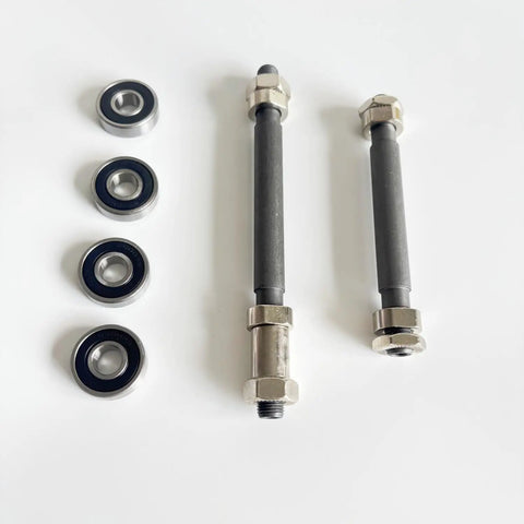 Hollow Axle And Bearing Kit For Mountain Bikes, Front And Rear Wheel Hubs, Quick Release Fits 108mm And 145mm, 4 bearings