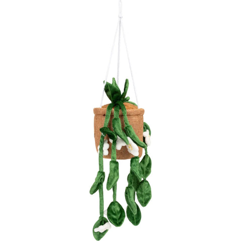 Ultrasoft 8 Inch Hanging Plush Plant With Flowers For Kids And Home Decor Cozy Vibe Eco Friendly Recycled Materials Cute White Blooming Hanging Plant Toy For Bedrooms And Nurseries Ideal Gift For Ages 3 Plus