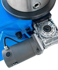 Rock Solid 110 Volt 8 Inch Welding Positioner showing motor and drive components for smooth operation and control.