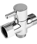 Three Way Brass Bidet T Adapter With Shut Off Valve For Toilet Supply Line, Leakproof 7/8 By 7/8 By 1/2 Inch Tee Connector