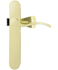 Serenade Brighton Surface Mount Door Latch for Screen and Storm Doors Polished Brass No Lock Out Night Latch Tech