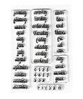Straight Up Durable Calendar Clear Stamps With Solid Silicone Week Month Year Date Numbers for DIY crafting and scrapbooking.