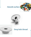 Super Slick Abstract Mid Century Round Cabinet Knobs And Heavy Duty Drawer Pulls For Modern Kitchen Bathroom Vanities, smooth surface and deep hole thread.