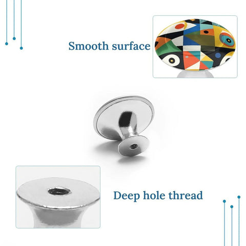 Super Slick Abstract Mid Century Round Cabinet Knobs And Heavy Duty Drawer Pulls For Modern Kitchen Bathroom Vanities, smooth surface and deep hole thread.