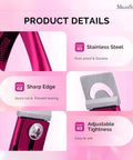 Product details of Acrylic Nail Clippers With 15 Magnetic Sizers for Long Gel Nails, stainless steel, sharp edge, adjustable tightness.