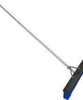 No Nonsense Commercial Floor Sweep With Integrated Squeegee Includes Sixty Inch Three Piece Aluminum Handle And 24 Inch Broom Head built tough for efficient cleaning.