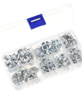 80 Piece Box Of Zinc Plated Four Claw Nuts M3 M4 M5 M6 M8 For Speaker Mounts And Furniture Hardware Tee Nuts Blind Pronged Heavy Duty Fit For DIY Projects And Assemblies