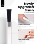 Detailed brush features of Black And White Gel Nail Polish Set 2 x 15ml HEMA Free Monochrome Aesthetics For 4th Of July Nails DIY