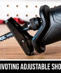 Close-up of Cordless Reciprocating Saw Kit With Brushless 20V PWR CORE 20 Battery's adjustable shoe feature
