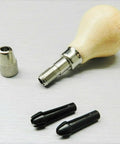 Hand Chuck Pin Vise Tool With Pear Shaped Wooden Handle, Two Steel Collets For 0 To 1/8 Inch Bits, Mini Drill Vise