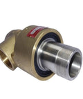 Beefy 2 Inch Hydraulic Rotary Joint Union Brass Copper Swivel Connector For Oil And Water Piping In Industrial Machinery And Construction Equipment For Tough Jobs, 2-inch brass and steel threaded rotary joint