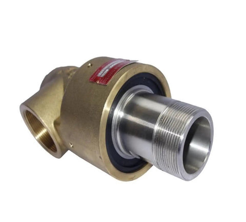 Beefy 2 Inch Hydraulic Rotary Joint Union Brass Copper Swivel Connector For Oil And Water Piping In Industrial Machinery And Construction Equipment For Tough Jobs, 2-inch brass and steel threaded rotary joint