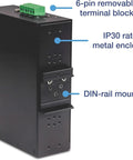 Unmanaged Industrial 16 Port Gigabit PoE Plus DIN Rail Switch For Rugged Networks with IP30 metal enclosure and DIN-rail mount