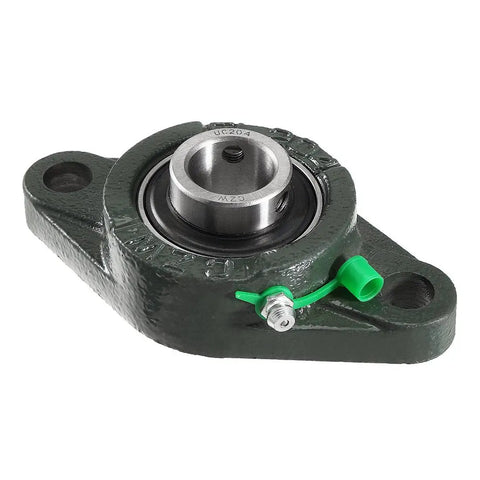 Workhorse Pillow Block Bearing UCFL204 20mm Bore with cast housing, two bolt flange, self-aligning dust sealed insert bearing.
