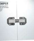 FOYTOKI wardrobe hinge repair kit, metal silver hinge plates with symmetrical design for kitchen cabinet doors