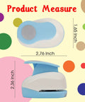 Dimensions of 1 Inch Circle Hole Punch Lever Tool For Crafting And Scrapbooking shown with side and top view measurements