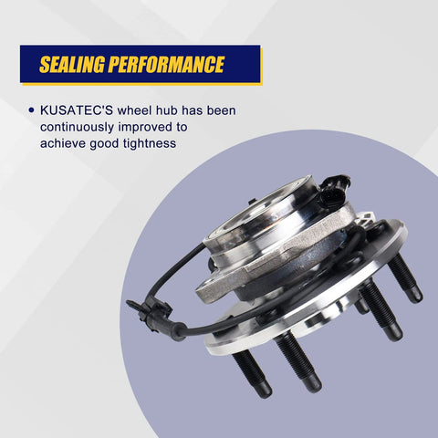 Front Wheel Bearing And Hub Assembly Set For Chevy Avalanche 1500 Tahoe Express 1500 and 2500 Cadillac Escalade ESV EXT AWD GMC Savana 1500 2500 AWD 6 Lug With ABS, showcasing sealing performance