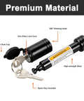 Heavy Duty Anti Theft Trailer Hitch Lock Pin Five Eighth Inch Diameter Fits Two Inch Receivers Steel Construction with keys