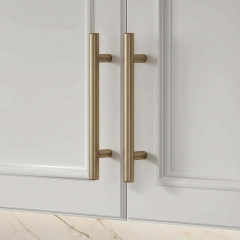 15 Pack 3 Inch Champagne Bronze Cabinet Handles for Kitchen Cabinets, Drawer Pulls and Dresser Drawers with Classic Round Tube Design