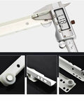 Close-up of Heavy Duty Two Section Drawer Slides with Full Extension for Smooth Glides, steel ball bearing detail, 16 inch measurement