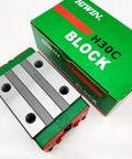 HGH30 Linear Block and Carriage Set With HGH30CA Rail For CNC Machines, Beefy High Speed And Heavy Load, Rock Solid Rigidity, Precise Motion System, Custom Length Cuts Available, Durable Linear Guide For Precision Grinding. HIWIN HGH30 block on box.