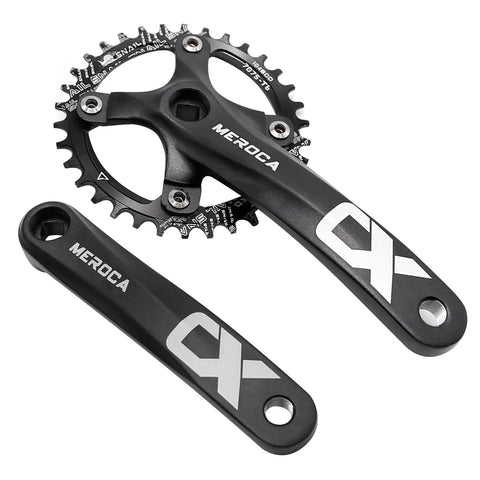 Beefy 170 Mm Mountain Bike Crank Set For Single Speed Rides With 34T Chainring Replacement For E Bike Commuter And Mountain Bikes Compatible With Shimano SRAM FSA Durable Alloy, black alloy