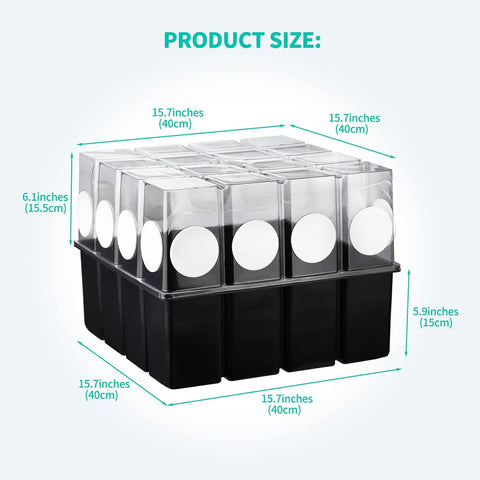 Three Set Mushroom Grow Kit Monotub With Filter Disks 43.5 Quart Vegetable Planting Tray Mini Greenhouse dimensions