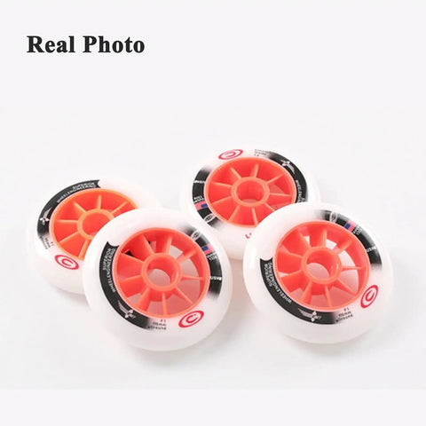 High Performance Inline Skate Wheels Set Of 8 90mm 100mm 110mm For Rollerblade Replacement 85A PU Wheels Black Single Row Durable