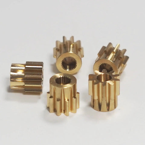 Image of brass 10-tooth Heavy Duty Servo Gear Tooth Component for High Precision Power Transmission, built to last.