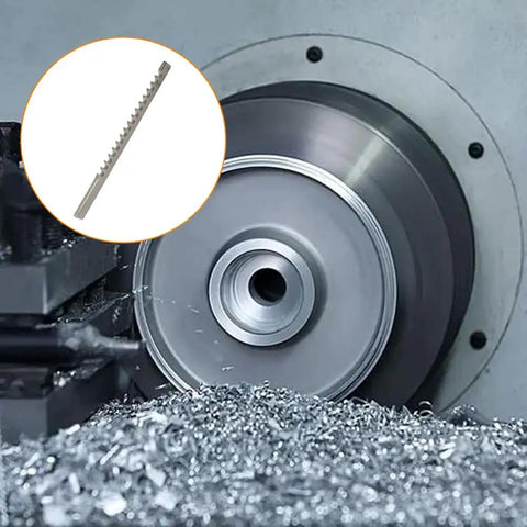 Push Type Keyway Broach With Shim Five Thirty Seconds Inch High Speed Steel For A Go To Keyway Slot Cutting Tool In Metalworking Machining