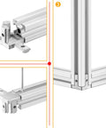 Eight Set Silver Tri Corner Bracket Kit With Three Way End Connectors And 32 M4 Screws Plus Hex Wrench For 2020 6mm Aluminum Extrusion Profiles in use