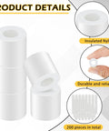 200 Pcs Heavy Duty Nylon Spacers White Half Inch Thick Round Insulated Electrical Outlet Screw Washers For Robotics stacked view