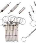 12 Pack Eyeglass Screwdriver Keychain Set Mini 3 In 1 Flat Phillips Hex Drivers Pocket Size For Eyeglasses Frames Nose Pads Cleaning And Repair