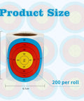Roll of 3 Inch Archery Target Stickers Self Adhesive Paper Targets With Peel And Stick Backing Portable Shooting Target
