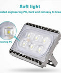 JUDYSSY Led Floodlight Outdoor Super Bright with frosted engineering PC, durable, super bright lights, ideal for security.