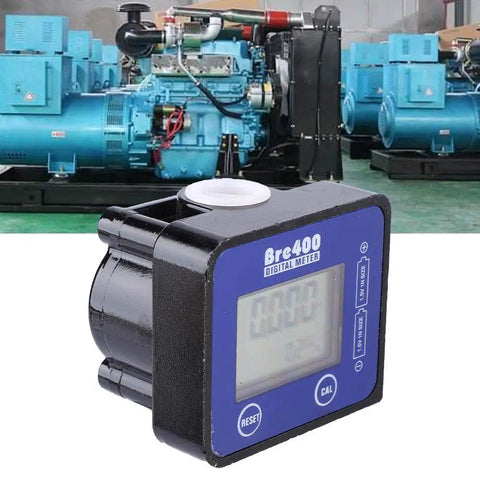 Digital LCD Aluminum Flow Meter Half Inch High Accuracy Diesel Fuel Water Flow Sensor near blue industrial engines