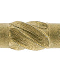 Close-up of heavy duty exterior coated construction lag screw with Torx star drive, 16 inch length, 5 sixteenth inch diameter.