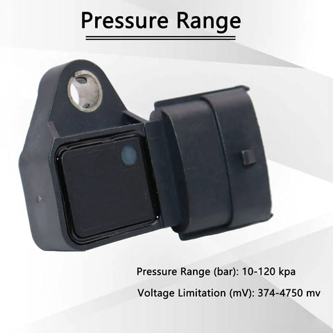 Side view of MAP Sensor Replacement For Hyundai And Kia Vehicles 39300-2B000 39300-2B100 with pressure range details.
