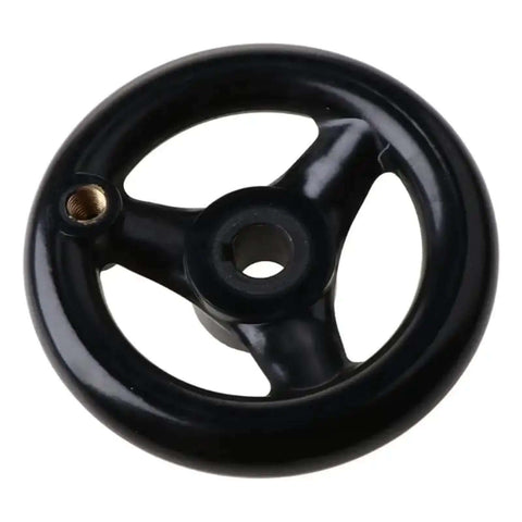 3.9 Inch Hand Wheel With Revolving Handle For Milling Machine, Rock Solid Workhorse, Durable Metal Hand Crank, Threaded Hole For Quick Handle Mount